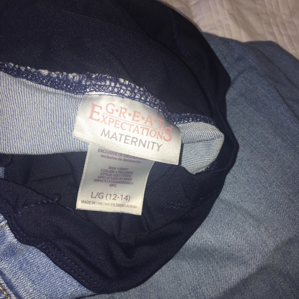 Light colored maternity jeans